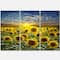 Designart - Field of Blooming Sunflowers - Large Flower Canvas Wall Art